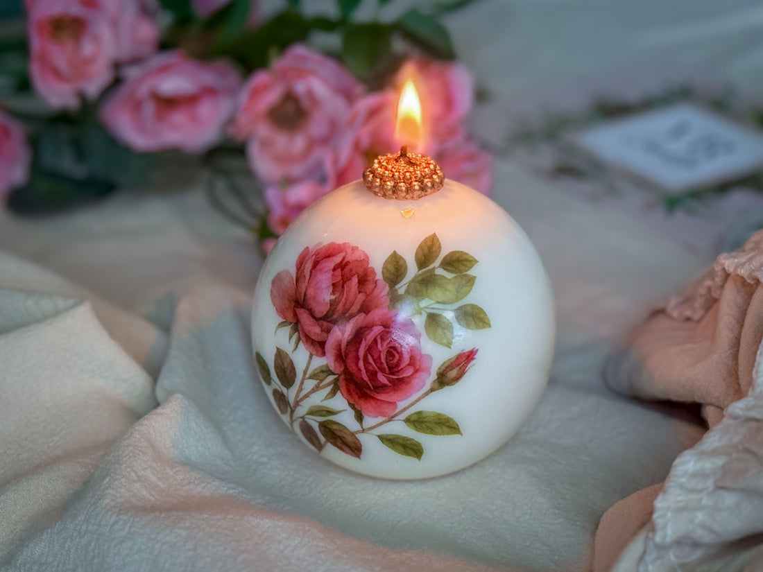 Vintage Floral Candle: Shabby Chic Decor, Fall Thanksgiving Gift | Valentine & Mother’s Day Candle