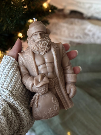 Muscular Santa Soy Wax Candle | Funny Christmas Gift, Holiday Decor