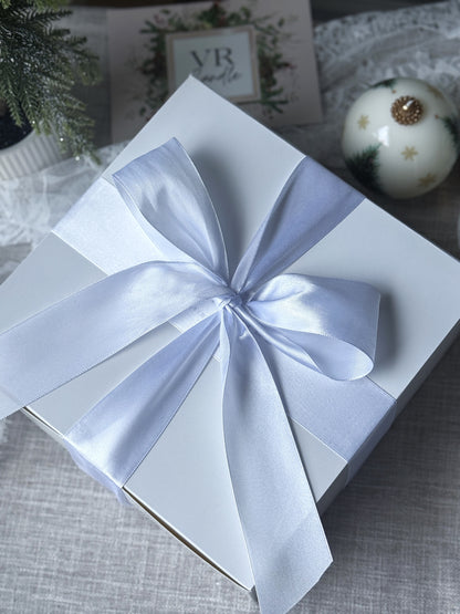 Christmas Candle Gift Set: Vintage style Gzhel, Cardinal, Tree - Holiday Poinsettia Gift for Hostess