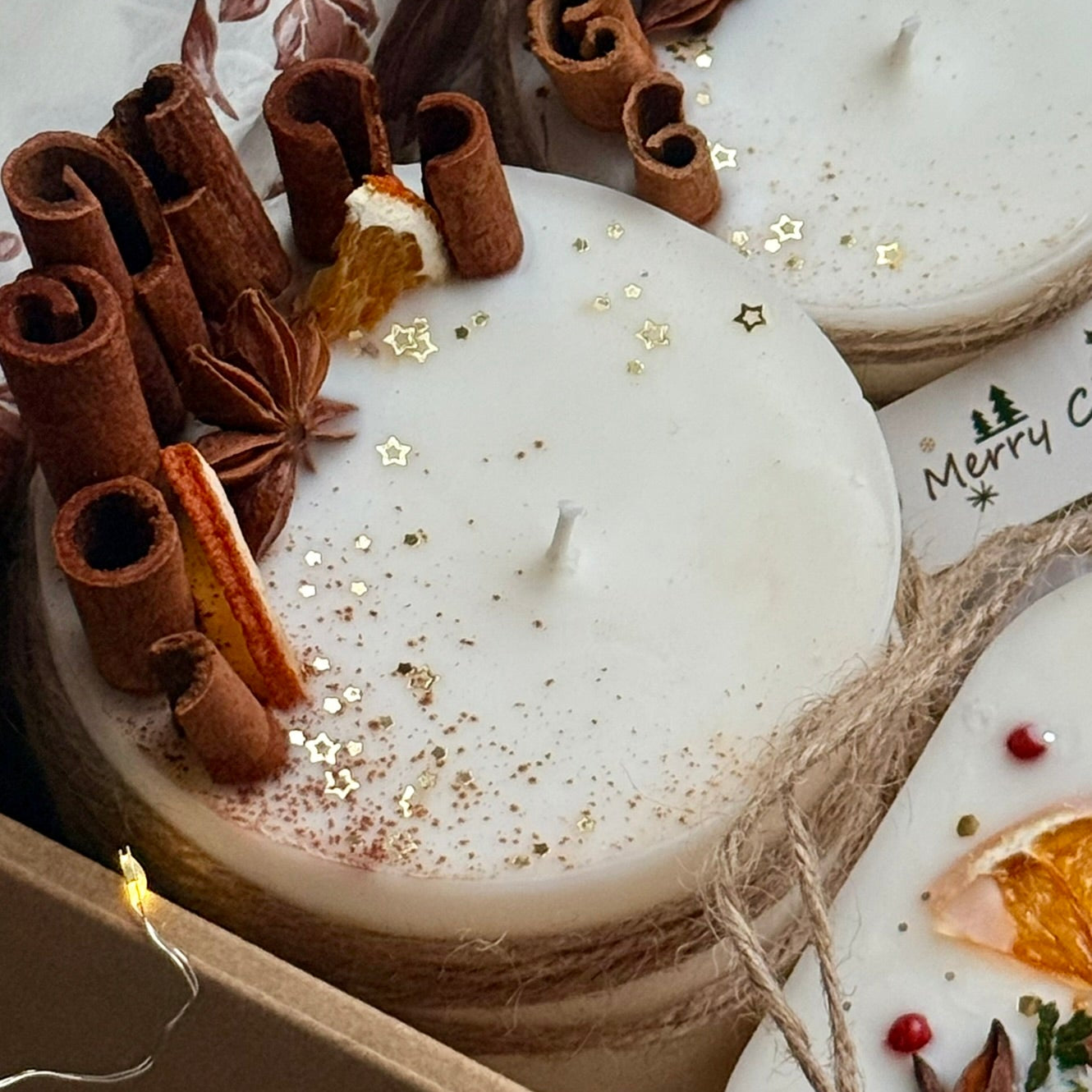 Cinnamon Soy Candle Gift Box: Holiday Cozy Present