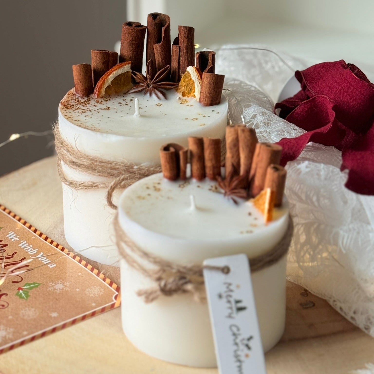 Cinnamon Soy Candle Gift Box: Holiday Cozy Present