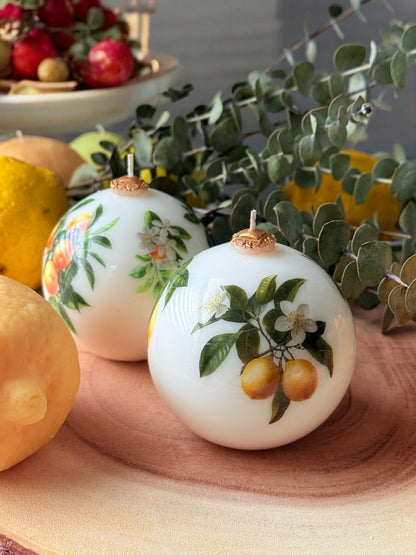 Lemon Scented Soy Beeswax Candle: Italian Summer Decor