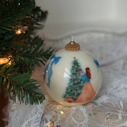 Handmade Christmas Ornament Candle: Soy Wax Holiday Decor