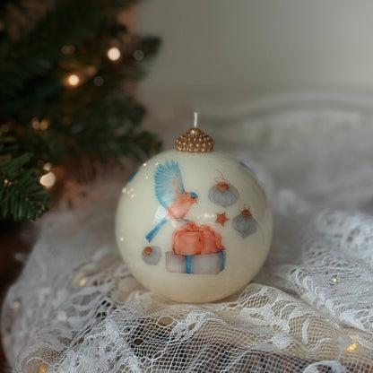 Handmade Christmas Ornament Candle: Soy Wax Holiday Decor