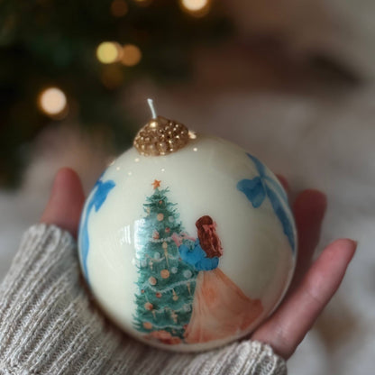 Handmade Christmas Ornament Candle: Soy Wax Holiday Decor