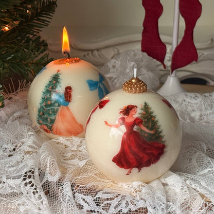 Handmade Christmas Ornament Candle: Soy Wax Holiday Decor