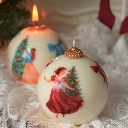 Handmade Christmas Ornament Candle: Soy Wax Holiday Decor