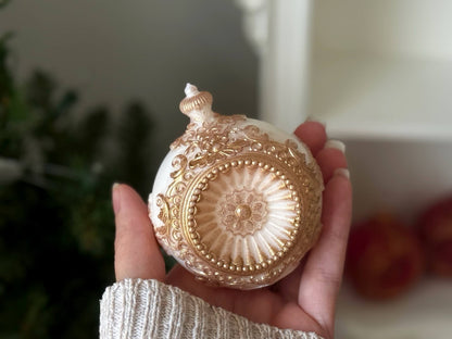 Renaissance Ornament Candle | Vintage Christmas Gift | Holiday Decor Ball