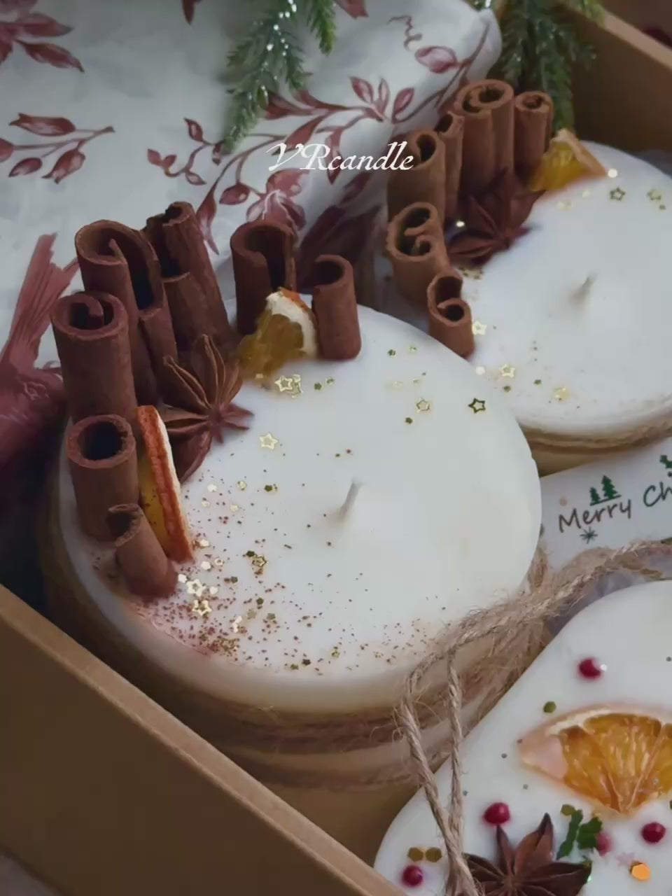 Cinnamon Soy Candle Gift Box: Holiday Cozy Present