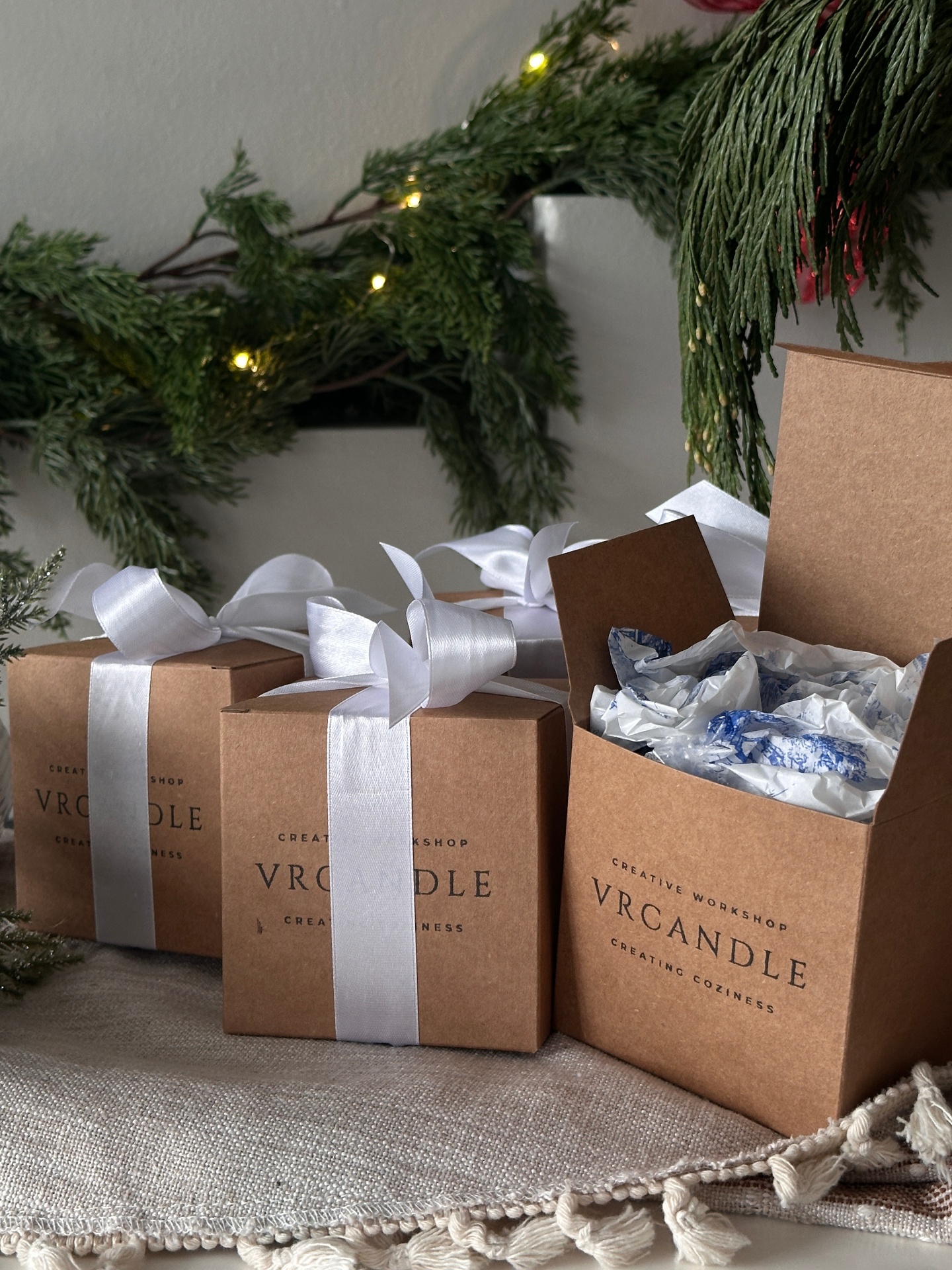 Handmade decorative candles being crafted in the VRcandle studio in Charlotte NC